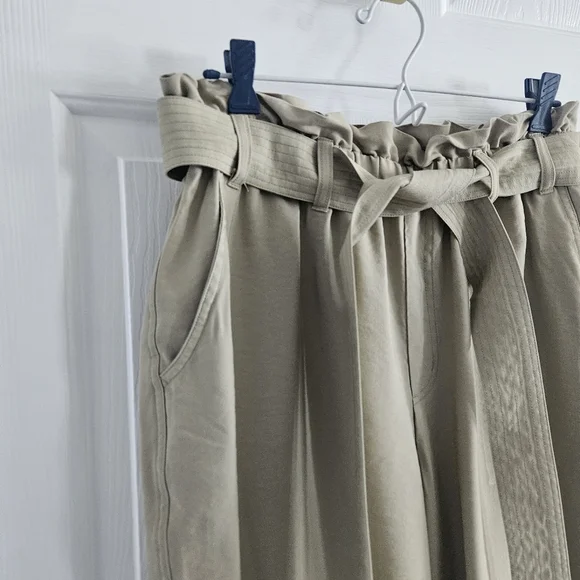 NWOT A New Day High Rise Paper Bag Waist Pants With Belt - Picture 6 of 10